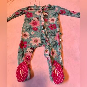 Used Posh Peanut/Hello Kitty w/ little hole in toe baby girls one piece pajama.